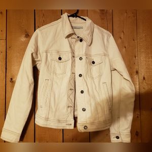 Prana denim jacket, white/cream, small